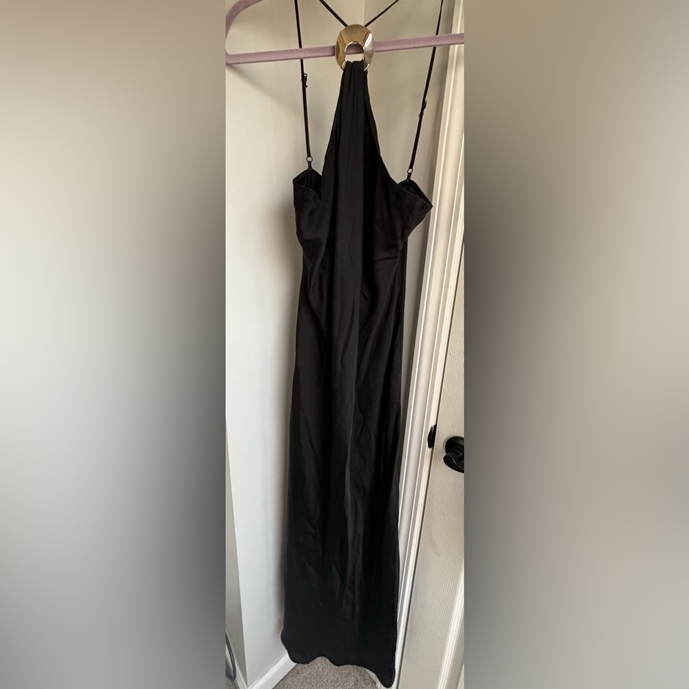 Anthropologie Black slip dress